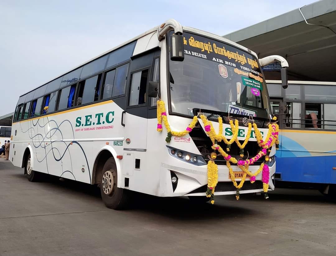 SETC Non AC Ultra Deluxe Bus Service Timings From Chennai to Sabarimala Pamba Pampa